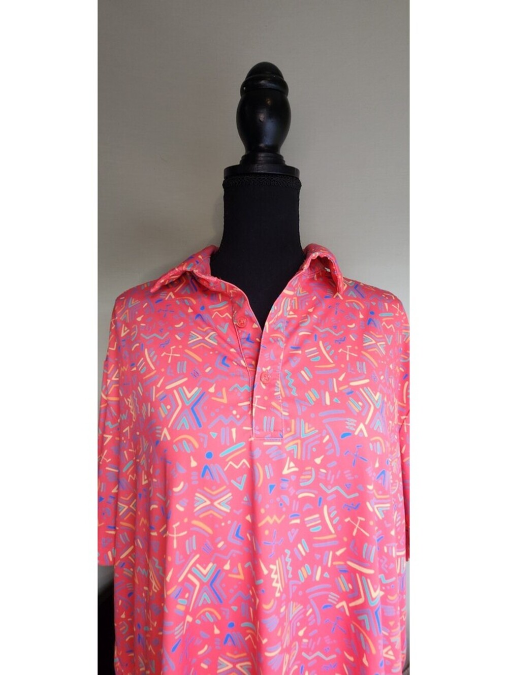 Pink polo golf shirt